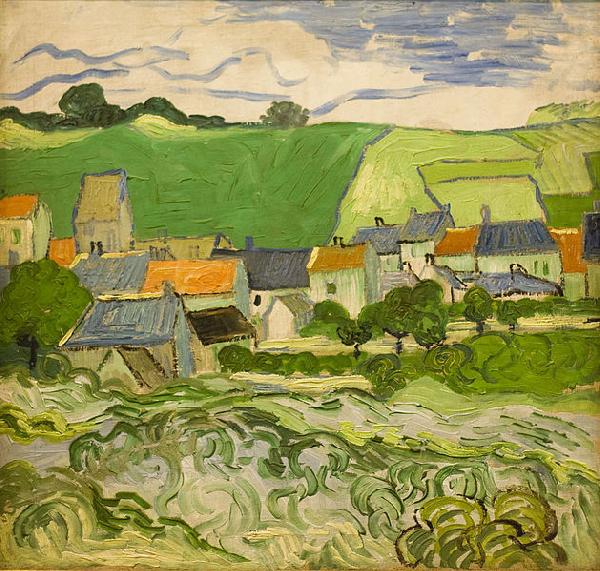 Gezicht op Auvers,, Vincent Van Gogh